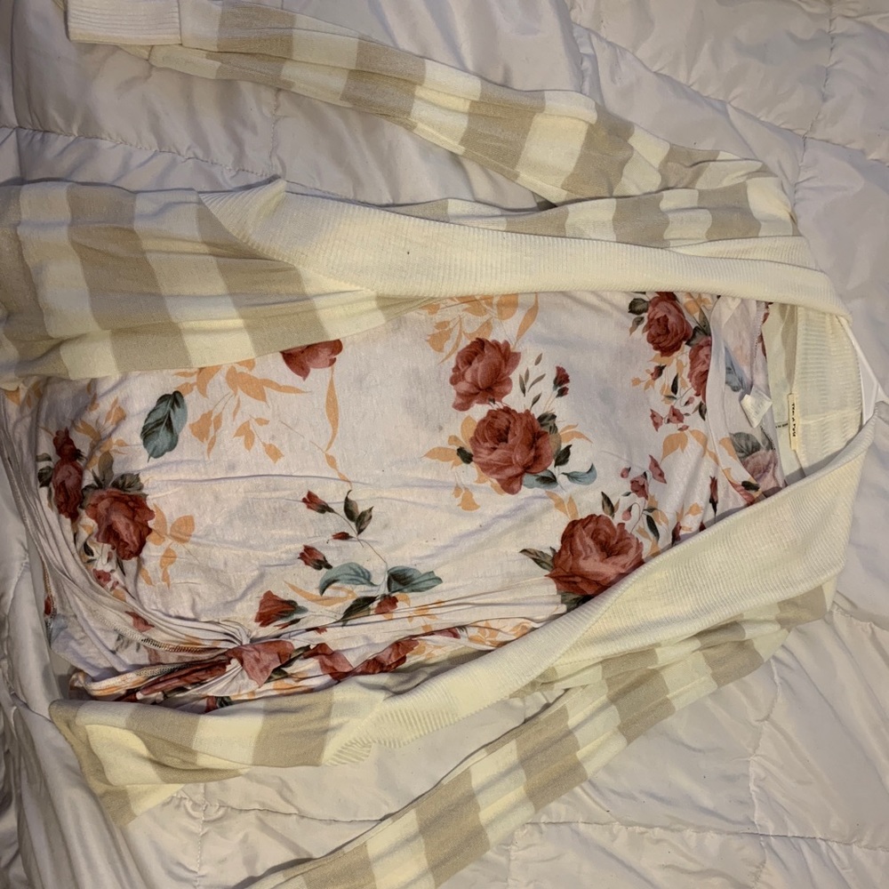 Medium floral tank and cardigan